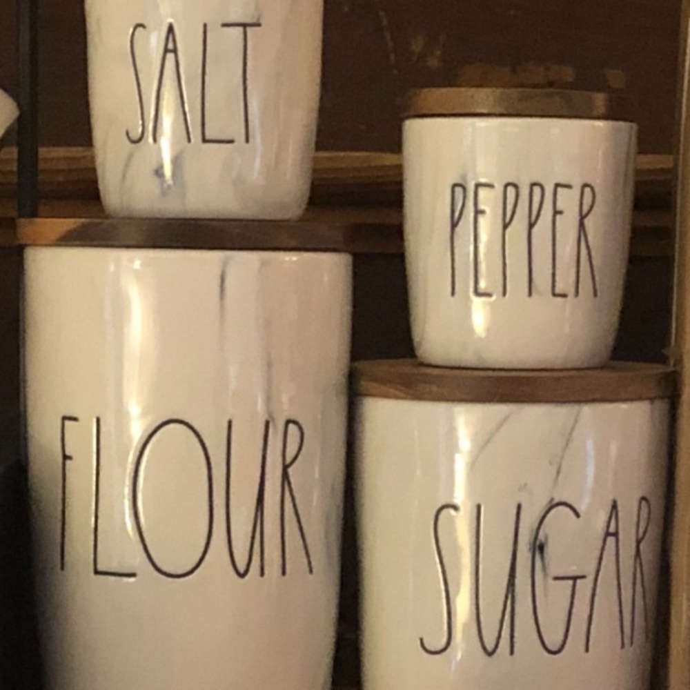 Rae Dunn Marbled Canister Set
